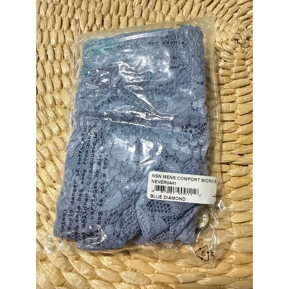 Cosabella Never Say Never Comfort Micro Brief Blue Diamond Lace Brief size L